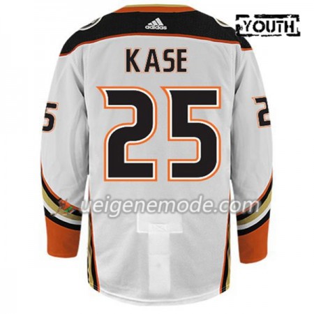 Kinder Eishockey Anaheim Ducks Trikot KASE 25 Adidas Weiß Authentic